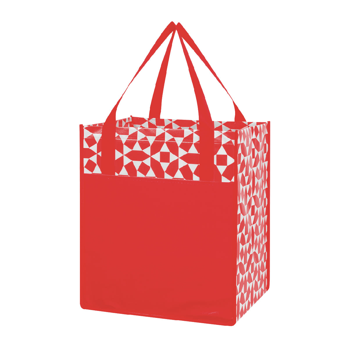 Non-Woven Geometric Shopping Tote Bag