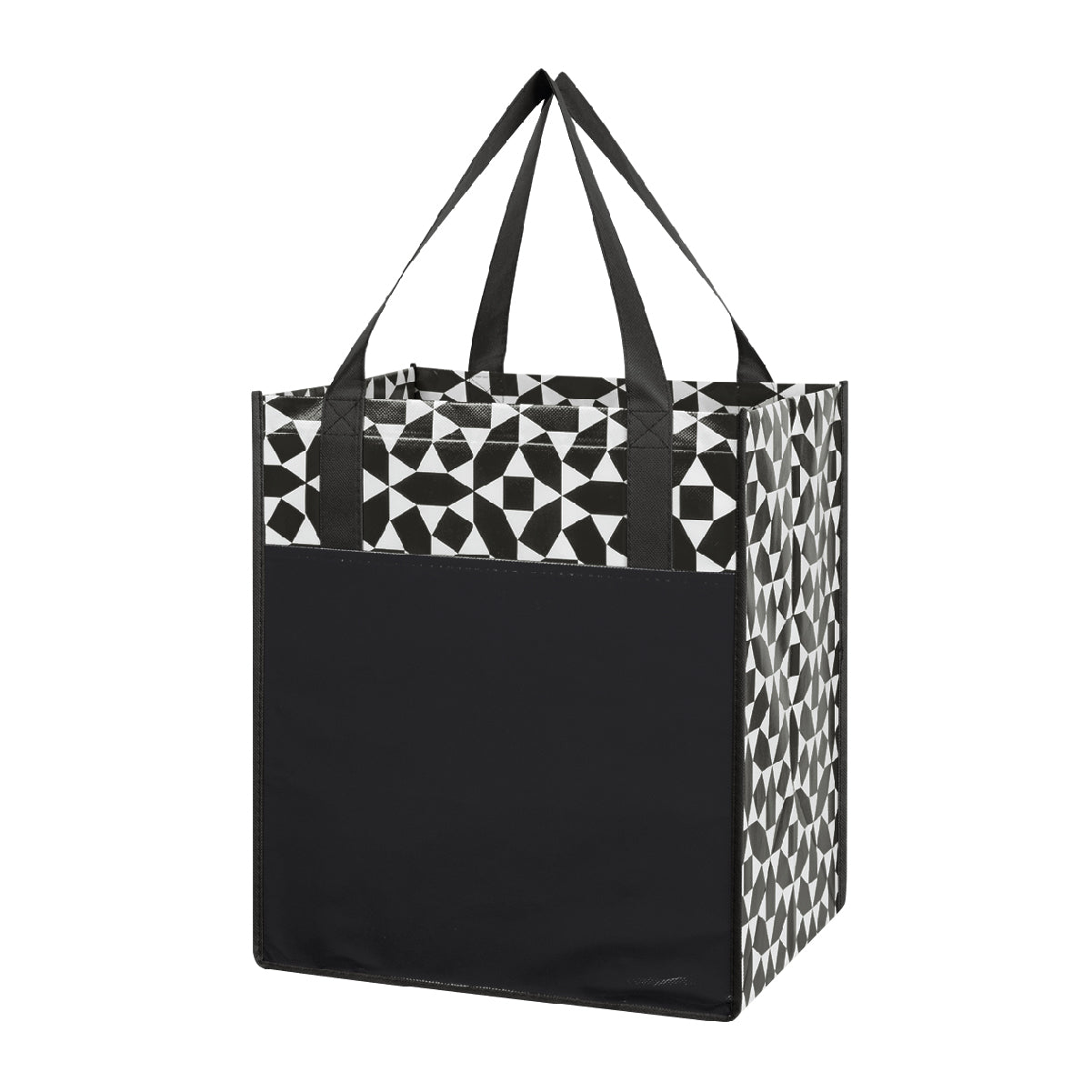 Non-Woven Geometric Shopping Tote Bag