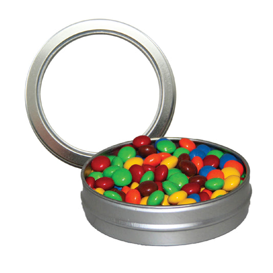 Candy Window Tin with Candy Coated Chocolates