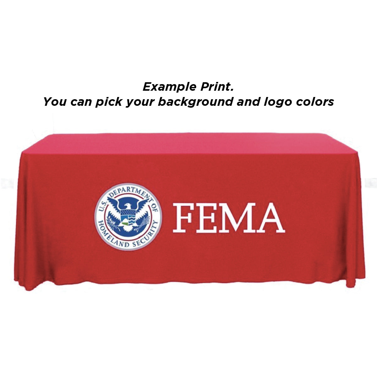 4-Sided 6' Table Cover: One Color or Full Color